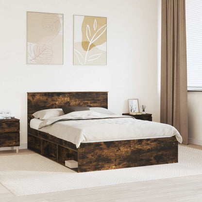 Struttura del letto Rovere fumÃ© 150 x 200 cm Legno multistrato