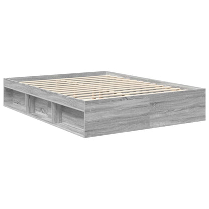 Struttura del letto con testiera Grigio Sonoma 150 x 200 cm