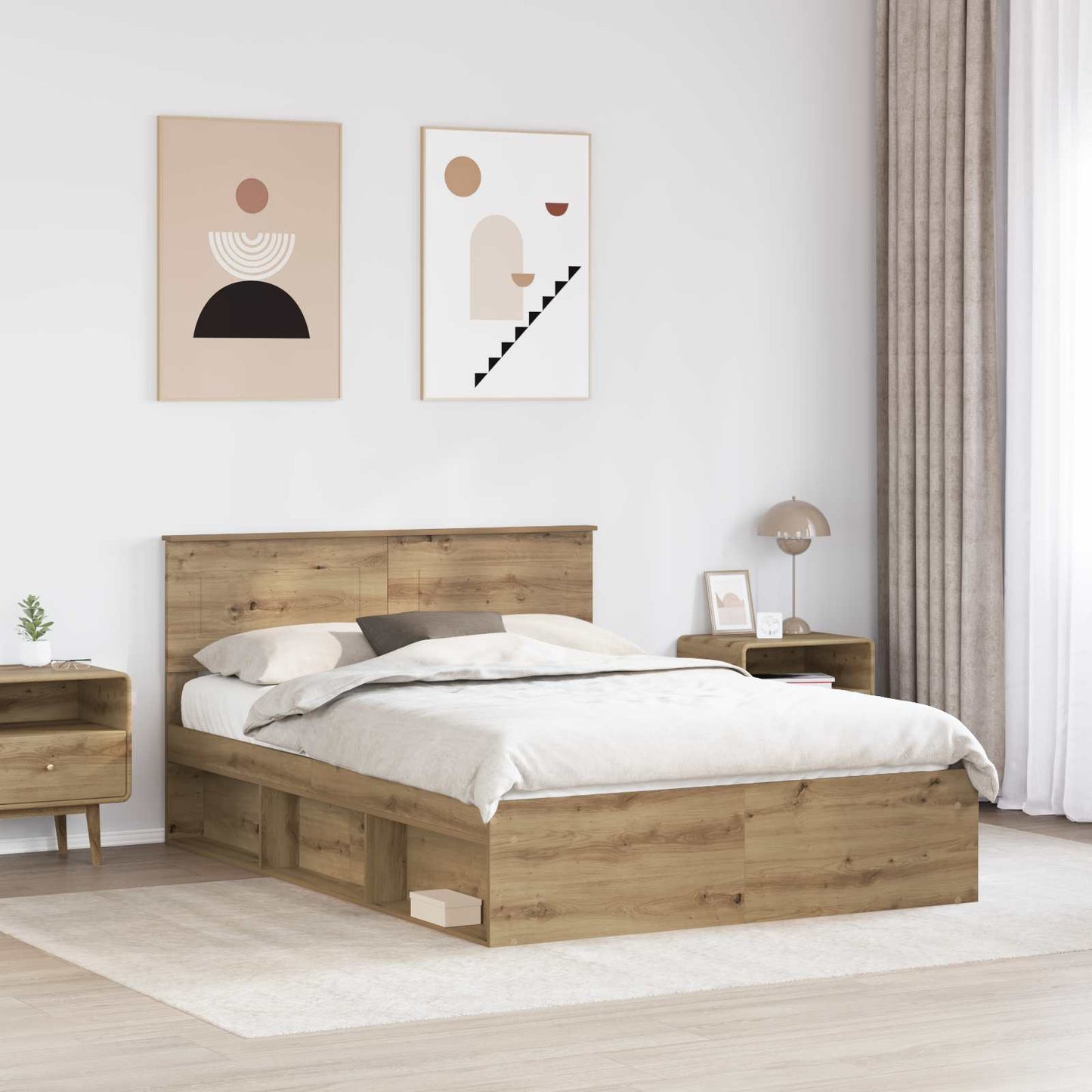 Struttura del letto Rovere artigianale 150 x 200 cm