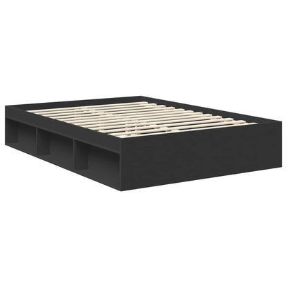 Struttura del letto Nero 140 x 200 cm Legno multistrato