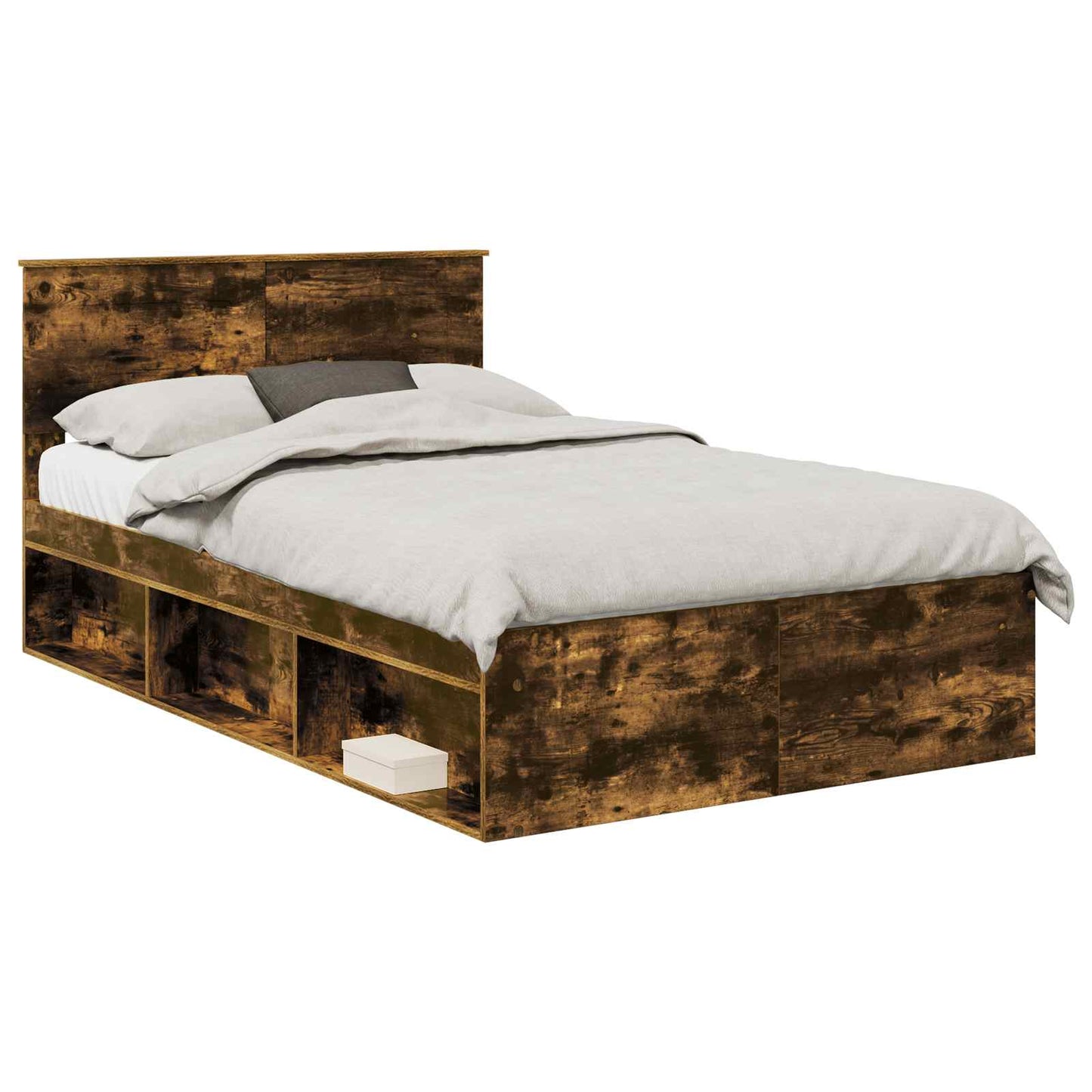 Struttura del letto Rovere fumÃ© 135 x 190 cm Legno multistrato