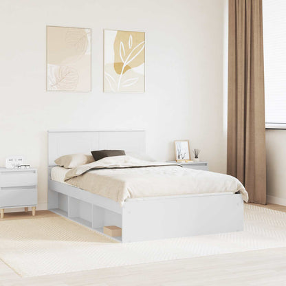 Struttura del letto Bianco 120 x 200 cm Legno multistrato