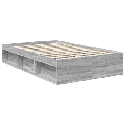 Struttura del letto con testiera Grigio Sonoma 120 x 200 cm