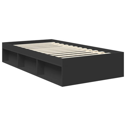 Struttura del letto Nero 100 x 200 cm Legno multistrato