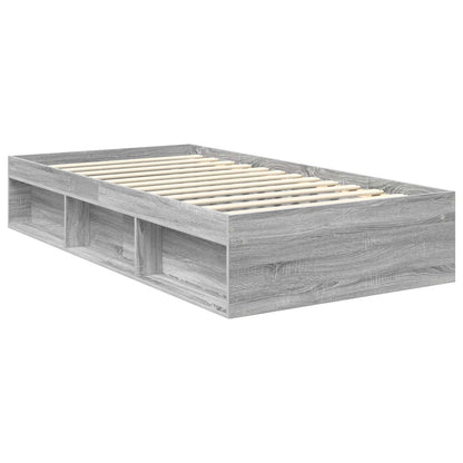 Struttura del letto con testiera Grigio Sonoma 100 x 200 cm