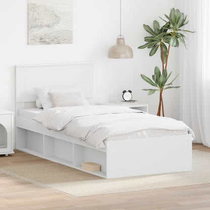 Struttura del letto Bianco 90 x 190 cm Legno multistrato
