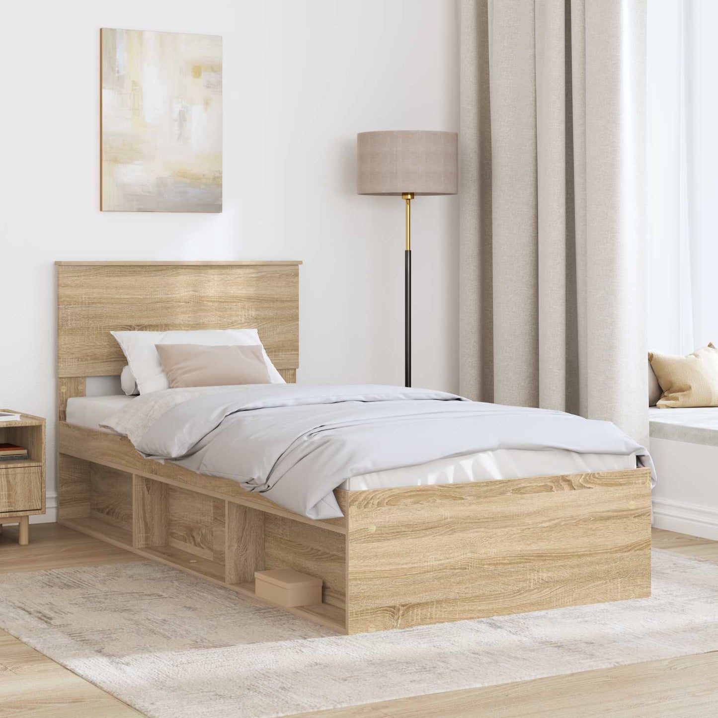 Struttura del letto Sonoma 90 x 190 cm Legno multistrato