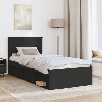 Struttura del letto Nero 90 x 200 cm Legno multistrato