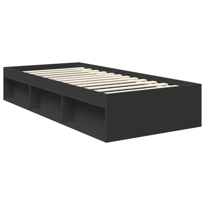 Struttura del letto Nero 90 x 200 cm Legno multistrato