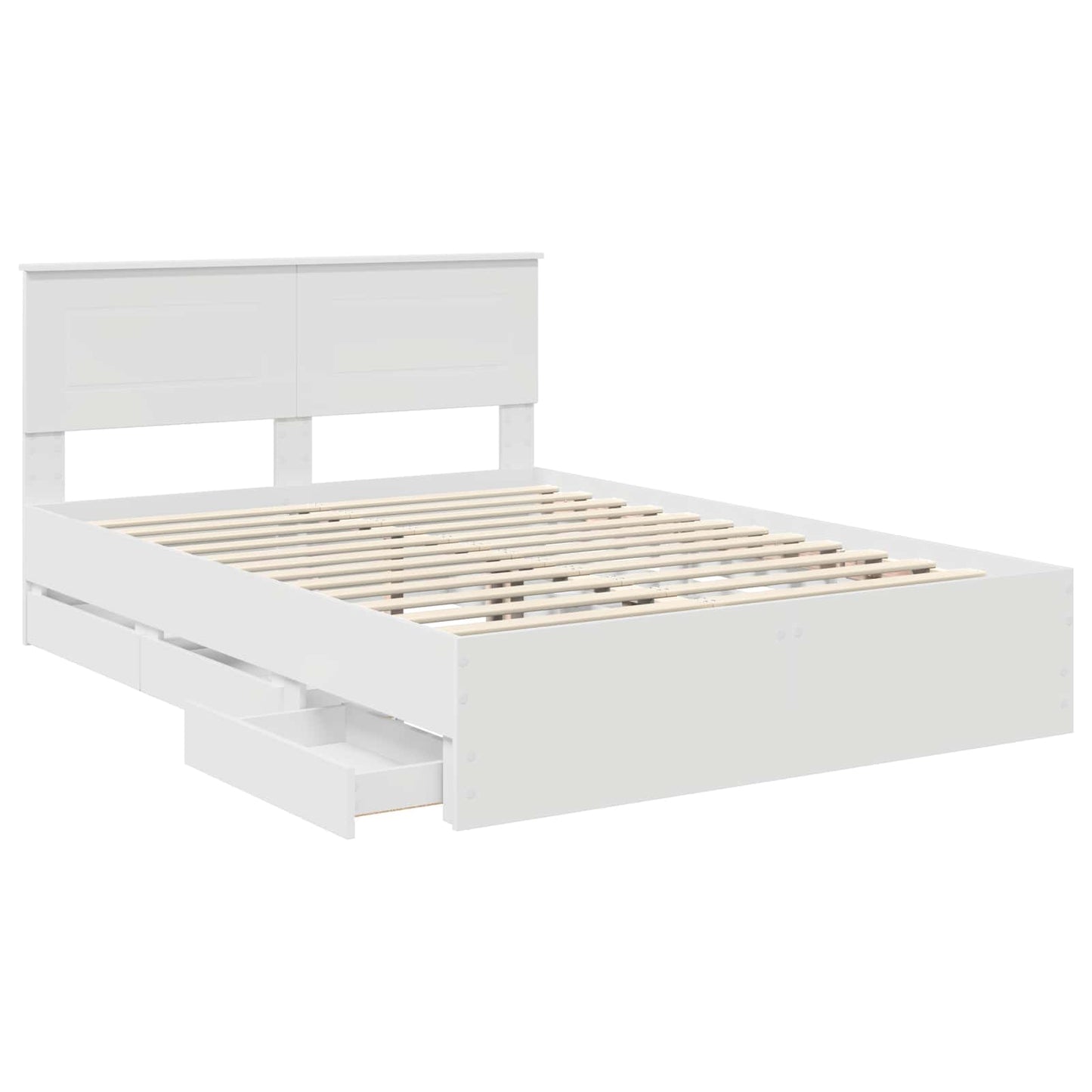 Struttura del letto Bianco 160 x 200 cm Legno Ingegnerizzato