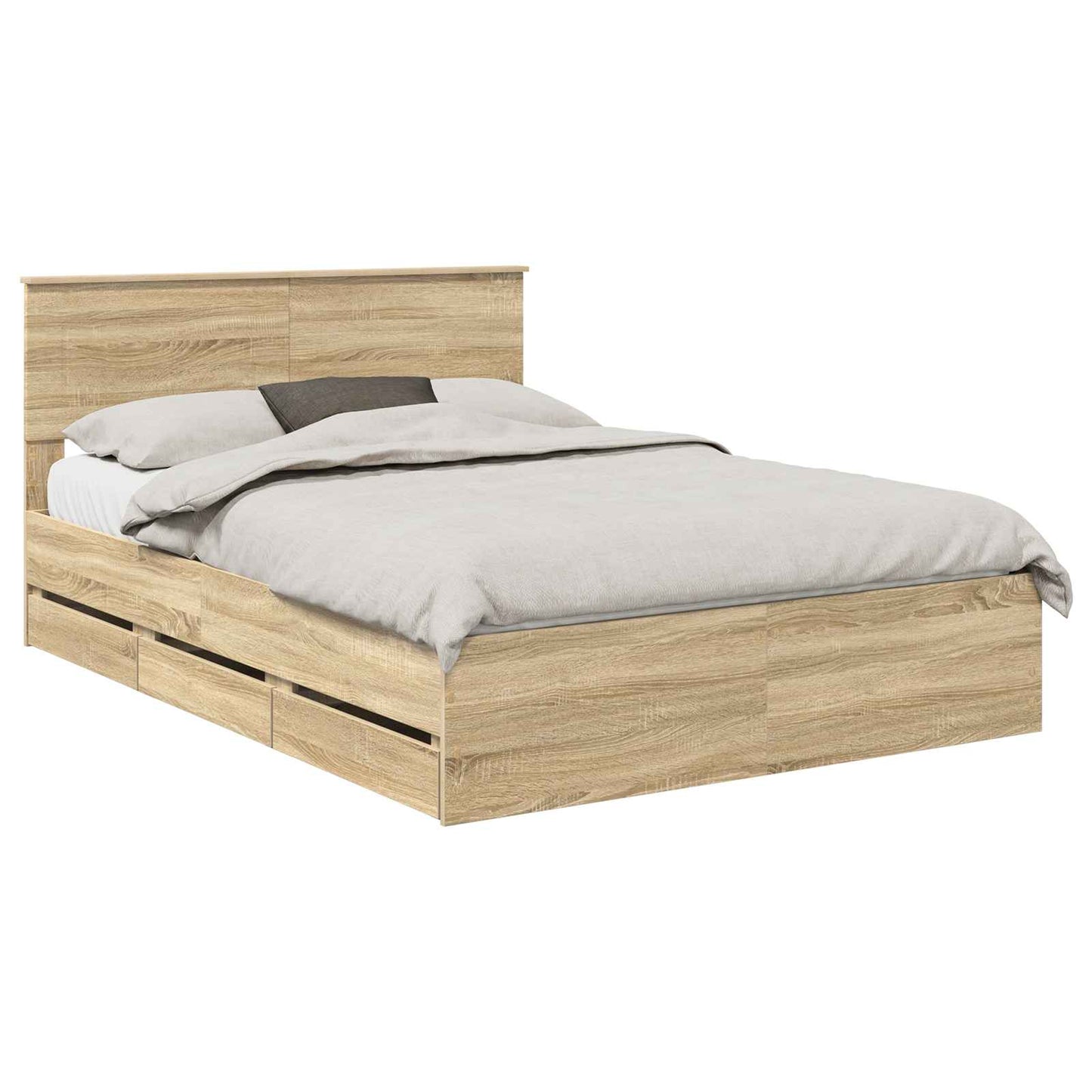 Struttura del letto con cassetto Rovere Sonoma 150 x 200 cm