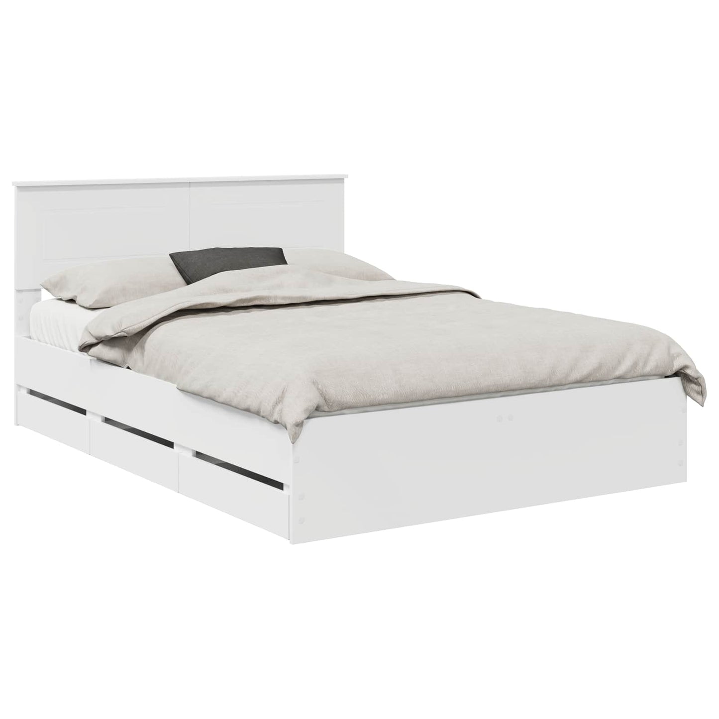 Struttura del letto Bianco 140 x 190 cm Legno Ingegnerizzato