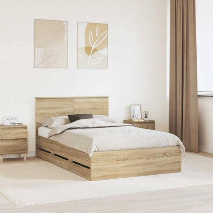 Struttura del letto con cassetto Rovere Sonoma 120 x 200 cm