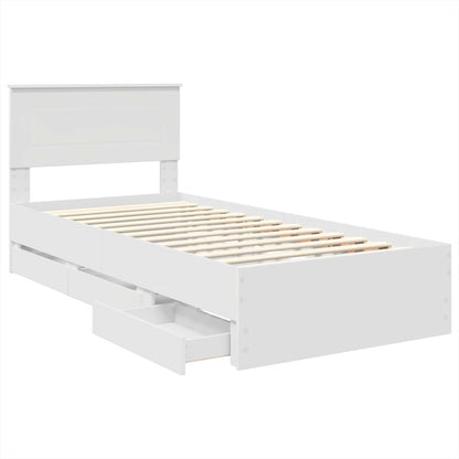 Struttura del letto Bianco 100 x 200 cm Legno Ingegnerizzato