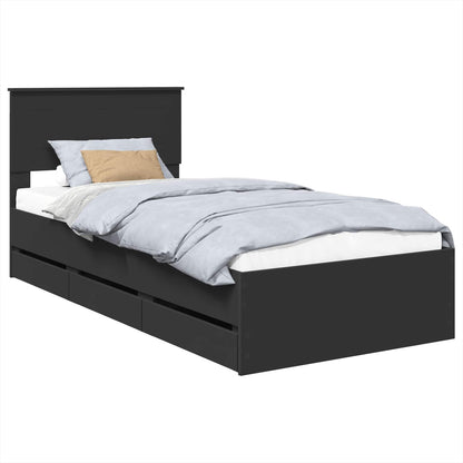 Struttura del letto Nero 90 x 190 cm Legno Ingegnerizzato