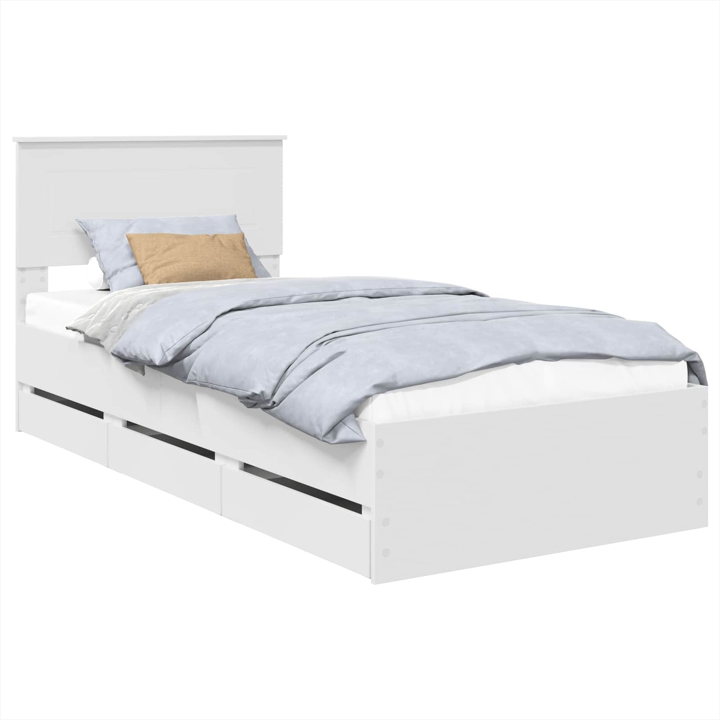 Struttura del letto Bianco 75 x 190 cm Legno Ingegnerizzato
