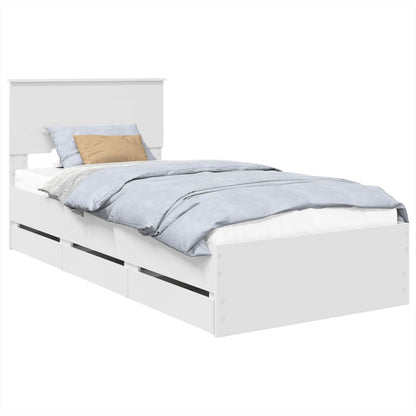 Struttura del letto Bianco 75 x 190 cm Legno Ingegnerizzato