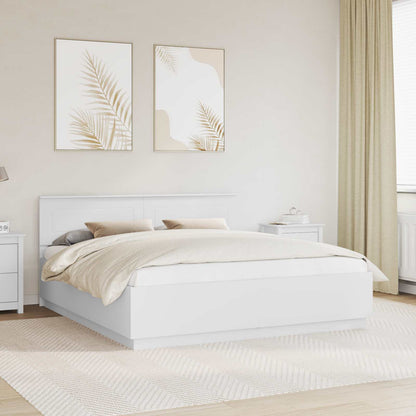 Struttura del letto Bianco 200 x 200 cm Legno multistrato