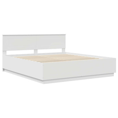 Struttura del letto Bianco 200 x 200 cm Legno multistrato