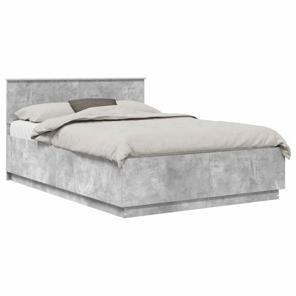 Struttura del letto con testiera Grigio cemento 150 x 200 cm