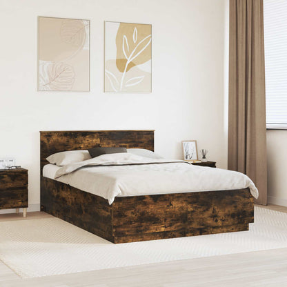 Struttura del letto Rovere fumÃ© 150 x 200 cm Legno multistrato