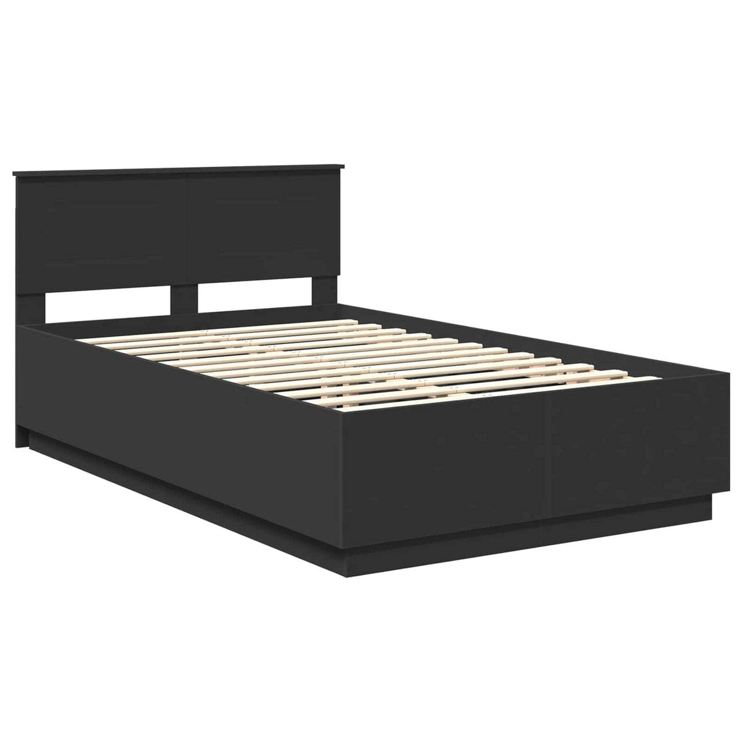 Struttura del letto Nero 135 x 190 cm Legno multistrato