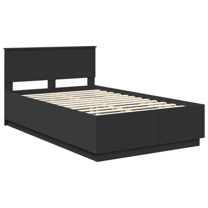 Struttura del letto Nero 120 x 190 cm Legno multistrato