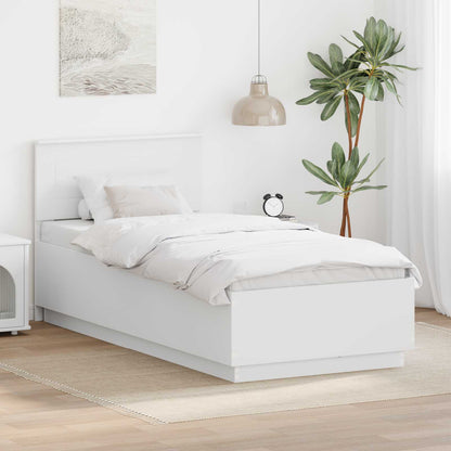 Struttura del letto Bianco 100 x 200 cm Legno multistrato