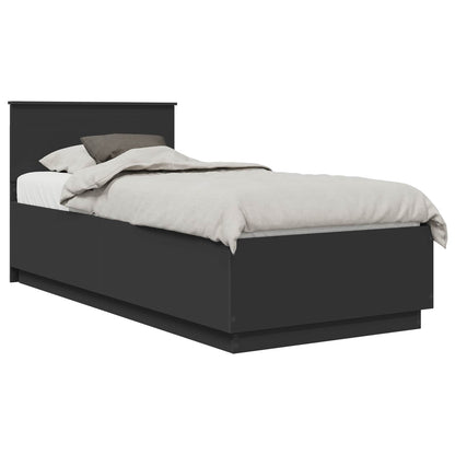 Struttura del letto Nero 90 x 200 cm Legno multistrato