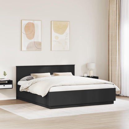Struttura del letto Nero 200 x 200 cm Legno multistrato