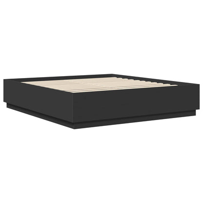 Struttura del letto Nero 200 x 200 cm Legno multistrato