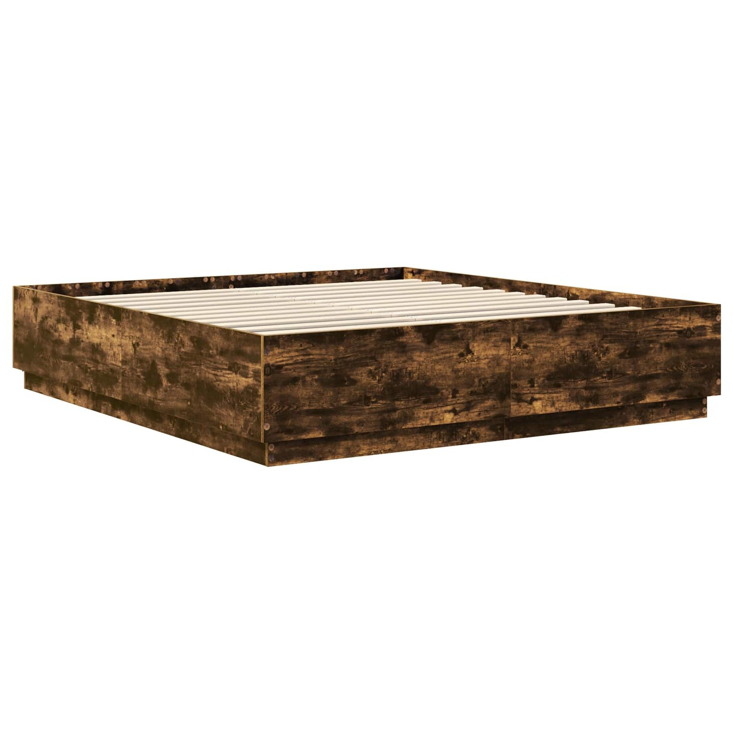 Struttura del letto Rovere fumÃ© 200 x 200 cm Legno multistrato