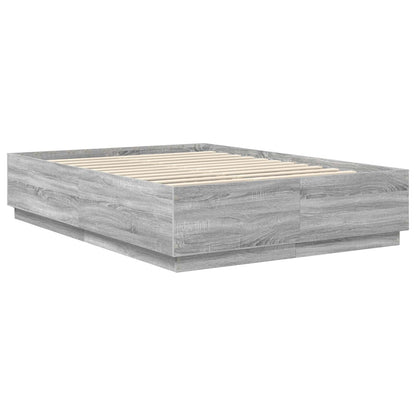 Struttura del letto con testiera Grigio Sonoma 160 x 200 cm