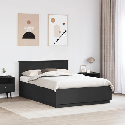 Struttura del letto Nero 150 x 200 cm Legno multistrato