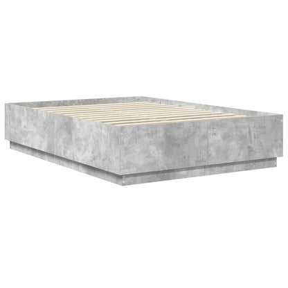 Struttura del letto con testiera Grigio cemento 150 x 200 cm
