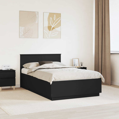 Struttura del letto Nero 135 x 190 cm Legno multistrato