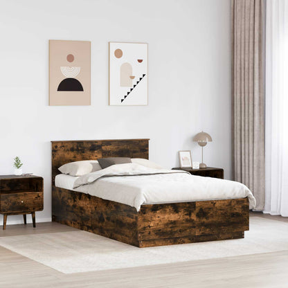 Struttura del letto Rovere fumÃ© 120 x 190 cm Legno multistrato