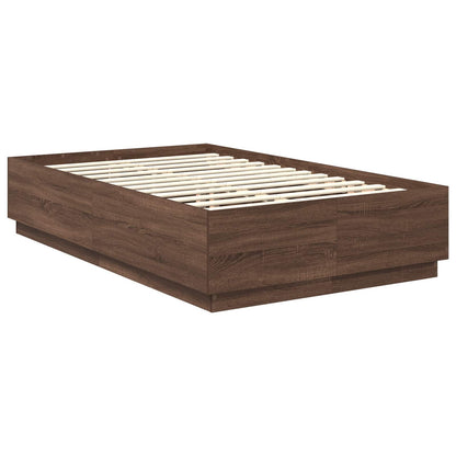 Struttura del letto con testiera Rovere Marrone 120 x 190 cm