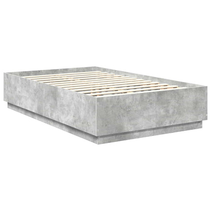 Struttura del letto con testiera Grigio cemento 120 x 200 cm