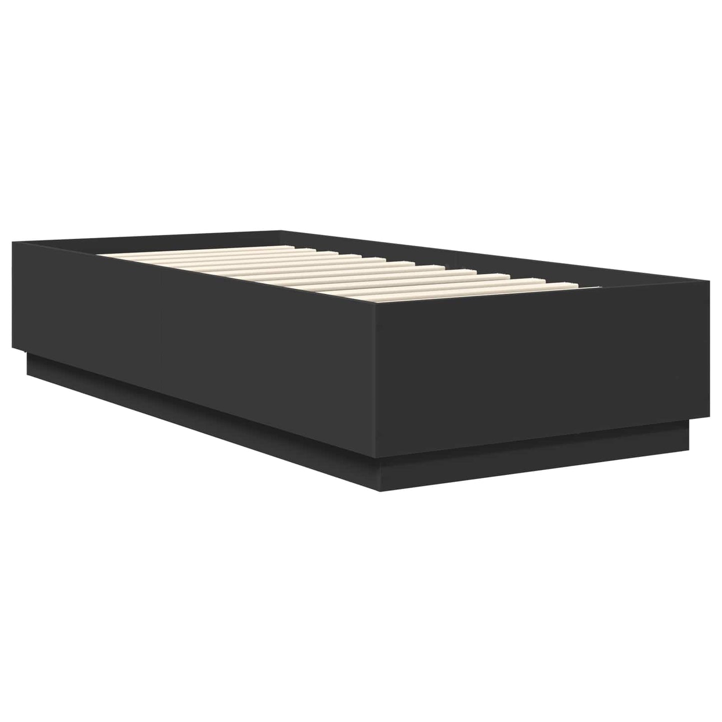 Struttura del letto Nero 100 x 200 cm Legno multistrato