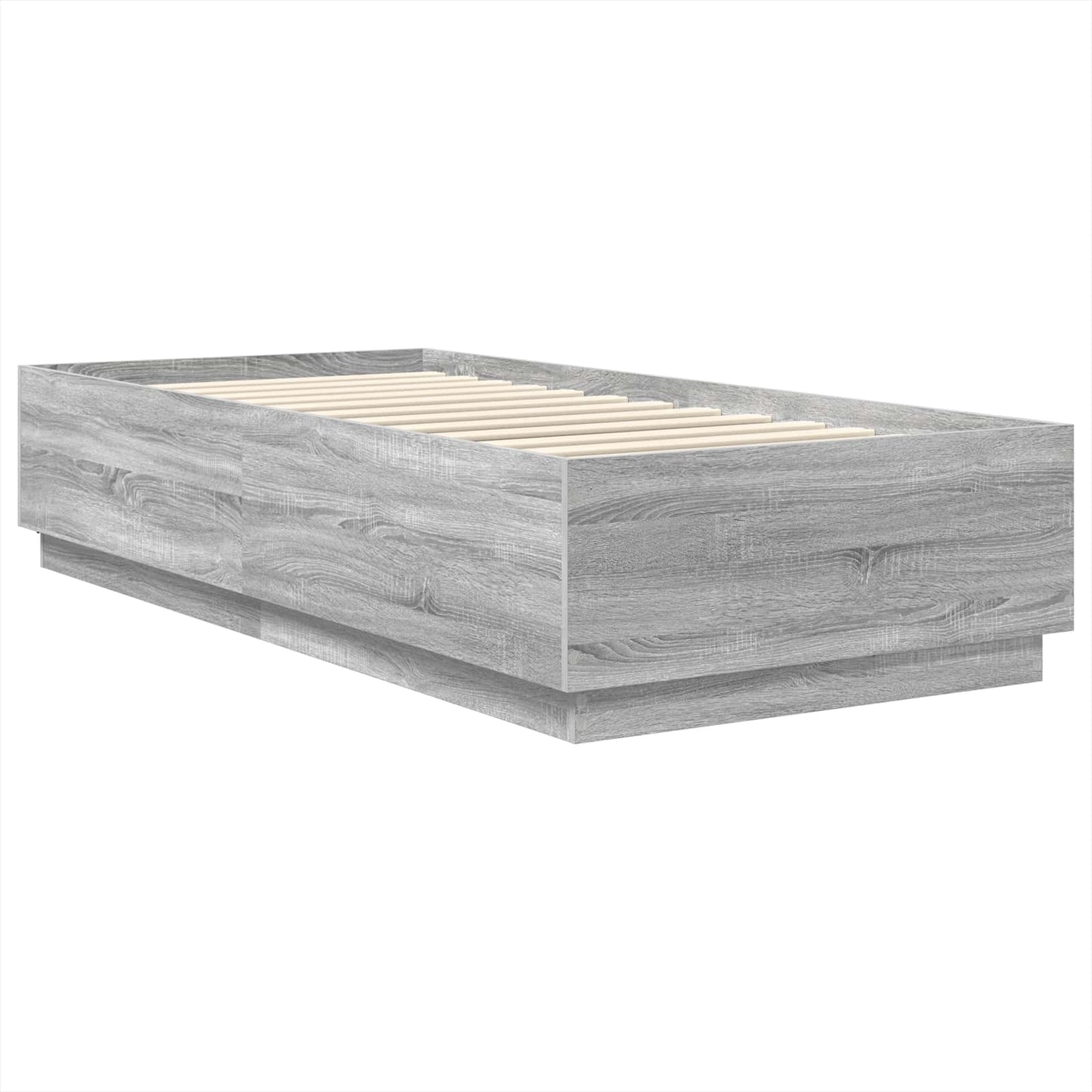Struttura del letto con testiera Grigio Sonoma 100 x 200 cm