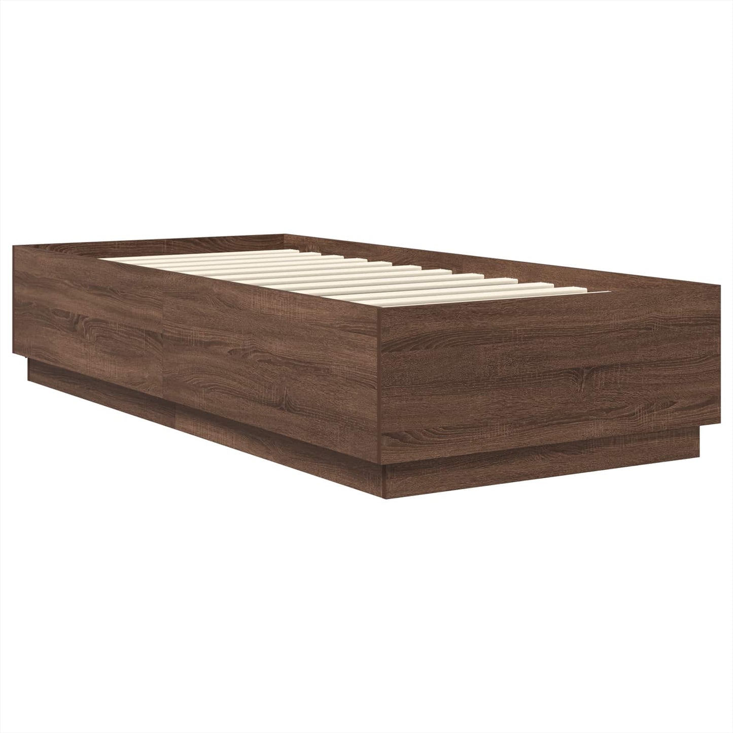 Struttura del letto con testiera Rovere Marrone 100 x 200 cm