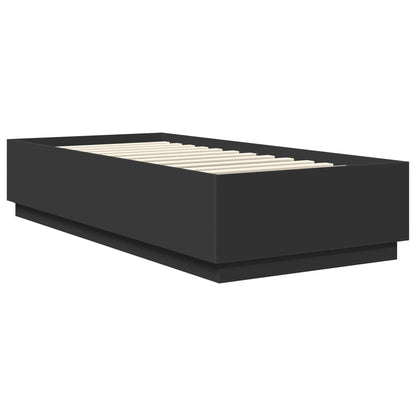 Struttura del letto Nero 90 x 200 cm Legno multistrato
