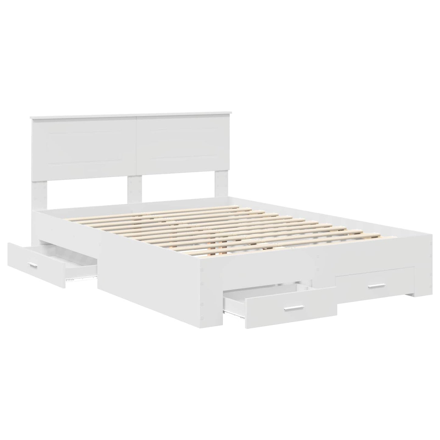 Struttura del letto Bianco 160 x 200 cm Legno multistrato