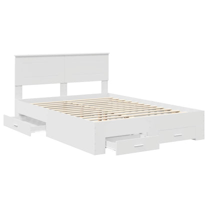 Struttura del letto Bianco 160 x 200 cm Legno multistrato