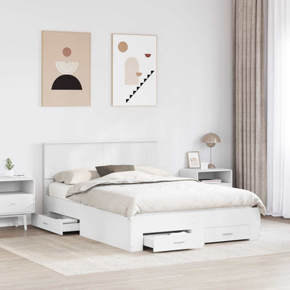 Struttura del letto Bianco 150 x 200 cm Legno multistrato
