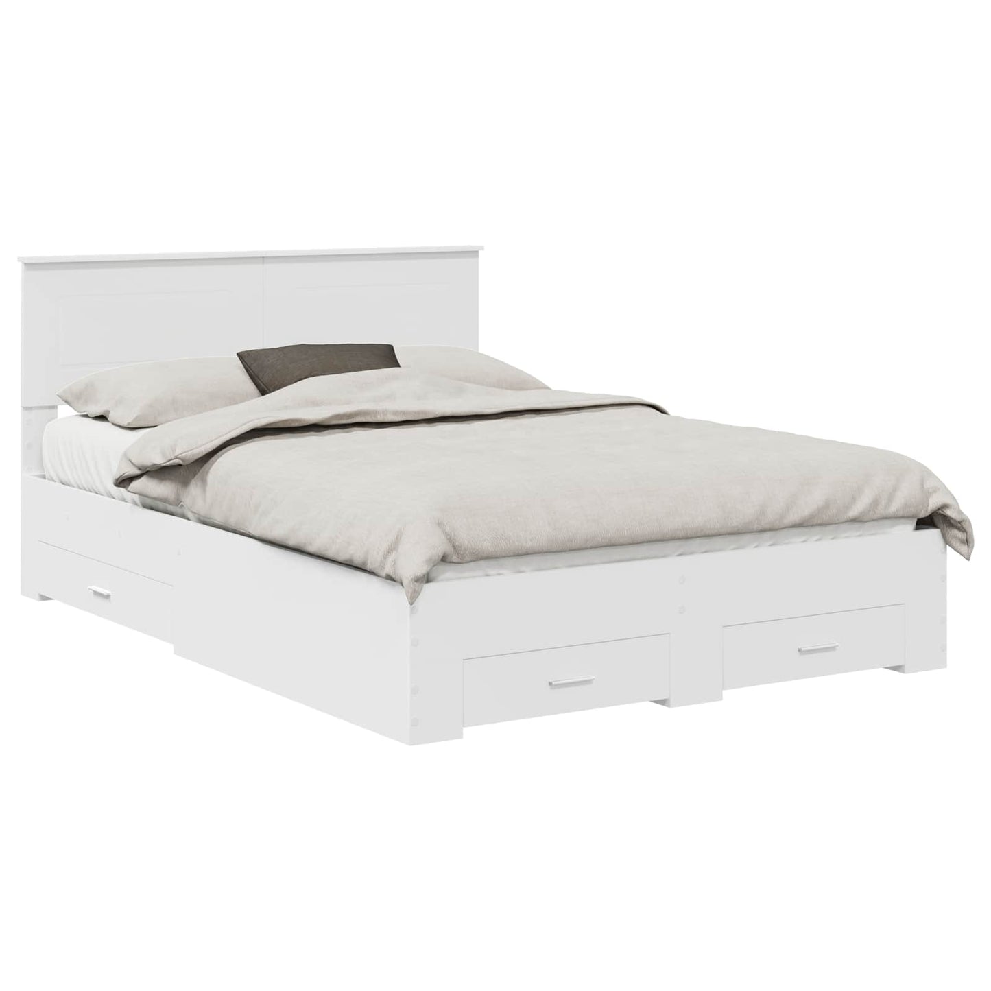 Struttura del letto Bianco 140 x 200 cm Legno multistrato