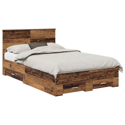 Struttura del letto con testiera Legno vecchio 120 x 190 cm