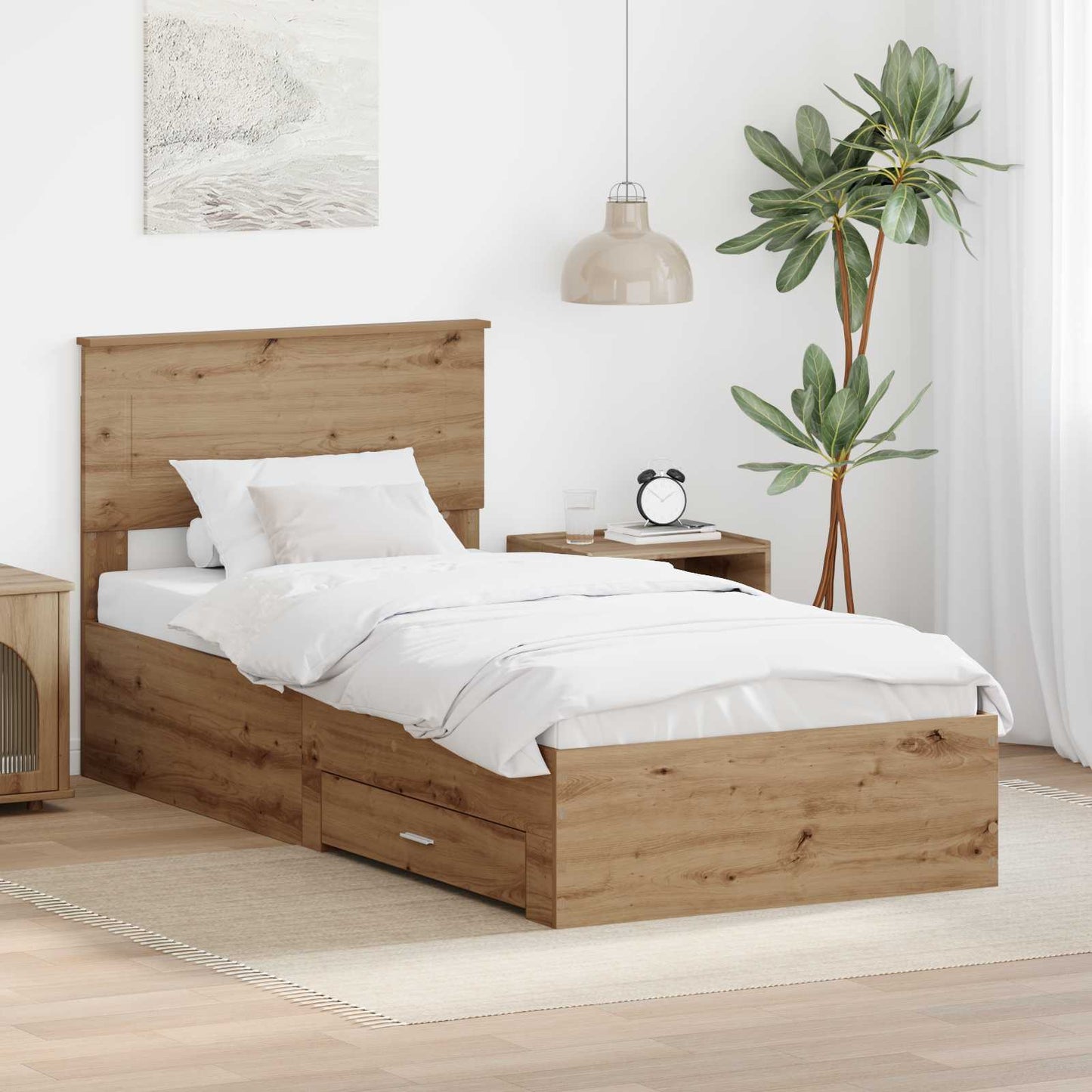 Struttura del letto Rovere artigianale 100 x 200 cm