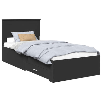 Struttura del letto Nero 90 x 200 cm Legno multistrato